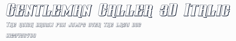 Gentleman Caller 3D Italic預覽圖
