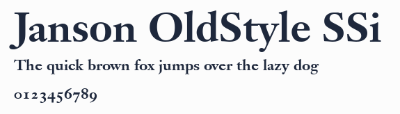 Janson OldStyle SSi預覽圖