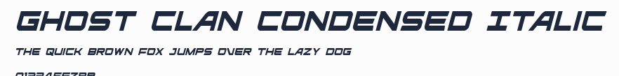 Ghost Clan Condensed Italic預覽圖