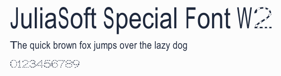 JuliaSoft Special Font W2預覽圖
