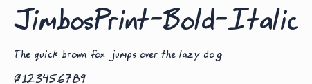 JimbosPrint-Bold-Italic預覽圖