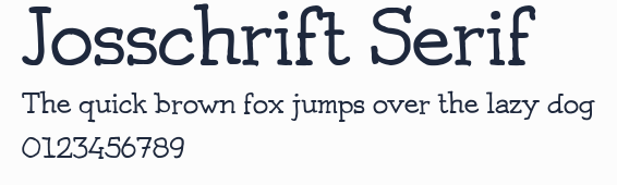 Josschrift Serif預覽圖