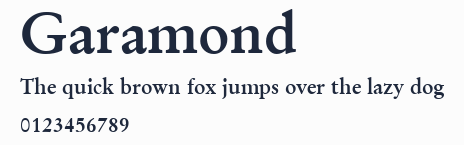 Garamond預覽圖