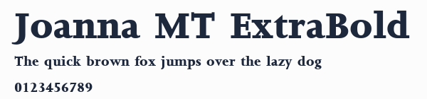 Joanna MT ExtraBold預覽圖