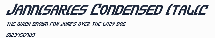 Jannisaries Condensed Italic預覽圖