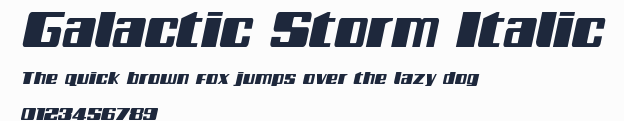 Galactic Storm Italic預覽圖