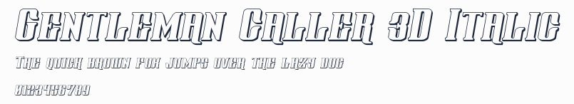 Gentleman Caller 3D Italic預覽圖