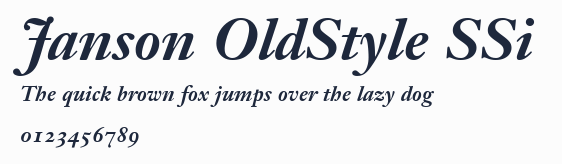 Janson OldStyle SSi預覽圖