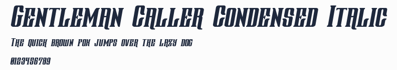 Gentleman Caller Condensed Italic預覽圖