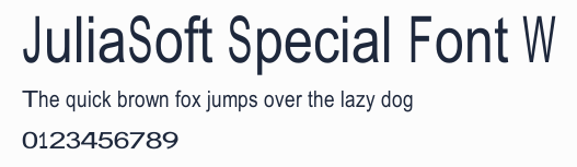 JuliaSoft Special Font W預覽圖