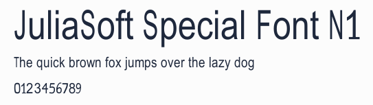 JuliaSoft Special Font N1預覽圖