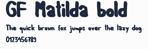 GF Matilda bold預覽圖