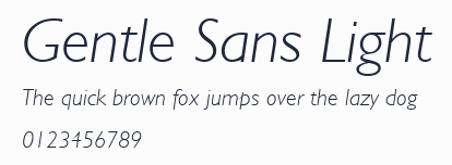 Gentle Sans Light預覽圖