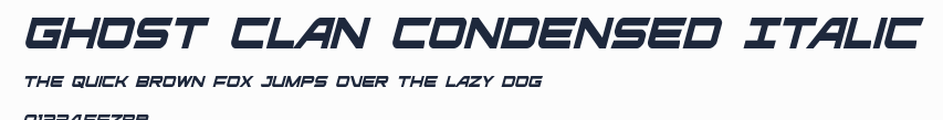 Ghost Clan Condensed Italic預覽圖
