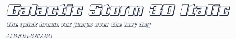 Galactic Storm 3D Italic預覽圖