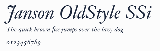 Janson OldStyle SSi預覽圖