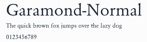 Garamond-Normal預覽圖