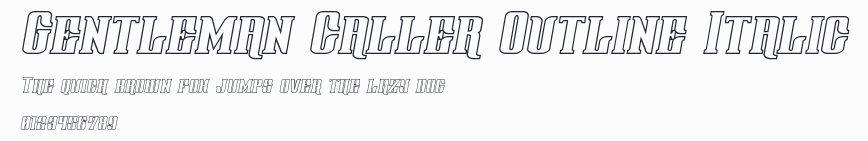 Gentleman Caller Outline Italic預覽圖