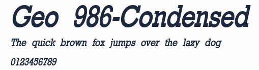 Geo 986-Condensed