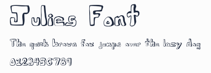 Julies Font預覽圖