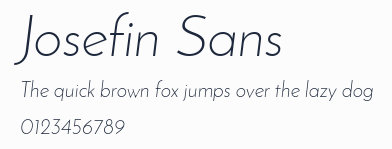 Josefin Sans預覽圖