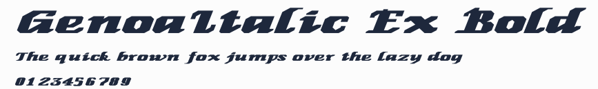 GenoaItalic Ex Bold預覽圖