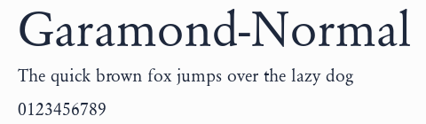 Garamond-Normal預覽圖