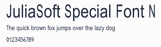 JuliaSoft Special Font N預覽圖