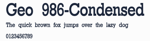 Geo 986-Condensed