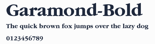 Garamond-Bold預覽圖