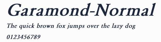 Garamond-Normal預覽圖
