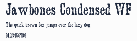 Jawbones Condensed WF預覽圖