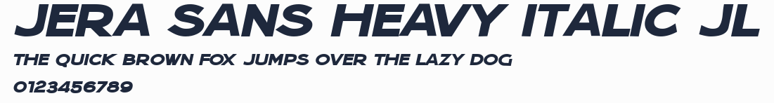 Jera Sans Heavy Italic JL預覽圖