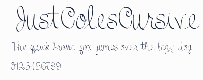 JustColesCursive預覽圖