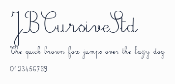 JBCursiveStd預覽圖