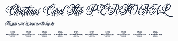 Christmas Carol Star PERSONAL