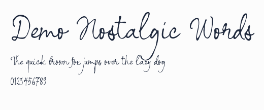 Demo Nostalgic Words預覽圖