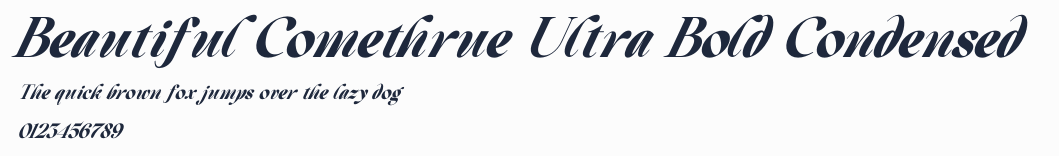 Beautiful Comethrue Ultra Bold Condensed預覽圖