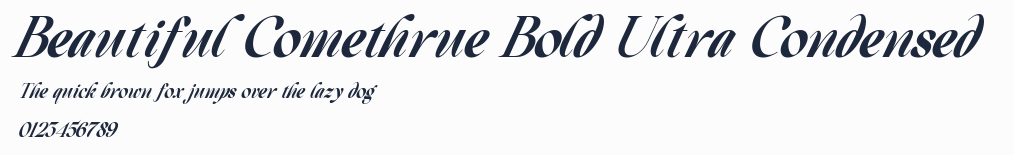 Beautiful Comethrue Bold Ultra Condensed預覽圖