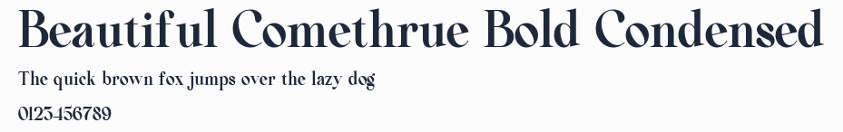 Beautiful Comethrue Bold Condensed預覽圖