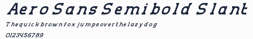 Aero Sans Semibold Slant預覽圖