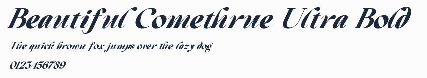 Beautiful Comethrue Ultra Bold預覽圖