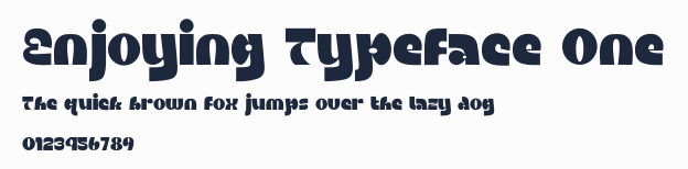 Enjoying Typeface One預覽圖
