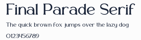 Final Parade Serif預覽圖