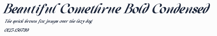 Beautiful Comethrue Bold Condensed預覽圖