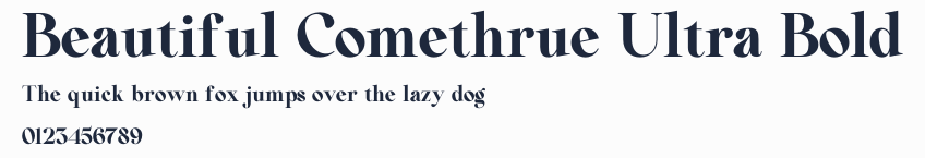 Beautiful Comethrue Ultra Bold預覽圖