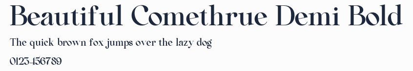 Beautiful Comethrue Demi Bold預覽圖