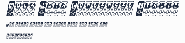 Hola Mota Condensed Italic預覽圖