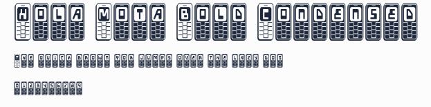 Hola Mota Bold Condensed預覽圖