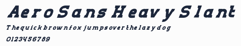 Aero Sans Heavy Slant預覽圖